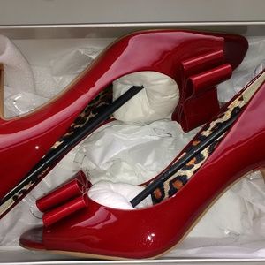Jessica Simpson KENDALE Red Patient Heels 8M